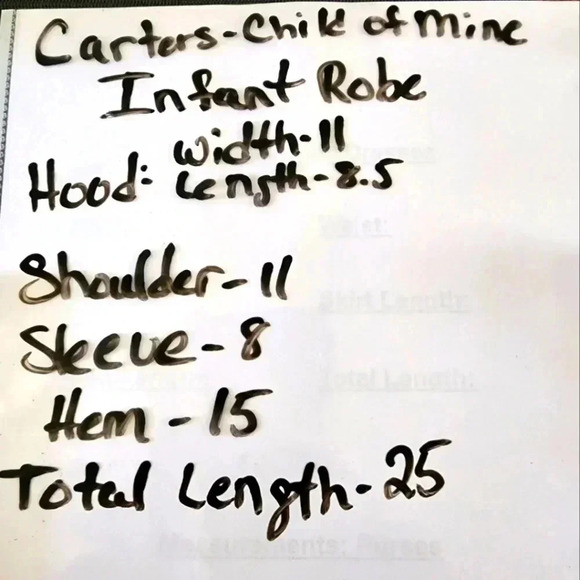 Carter's Child of Mine Infant Bath Robe 0-9 Months - Picture 8 of 8